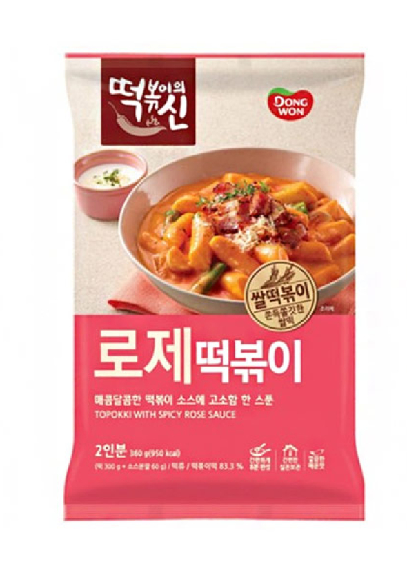 [DONGWON] Rose Topokki ต๊อกป๊อกกิ รสโรเซ่ ตราดงวอน (แบบแพ็ก)  360g.