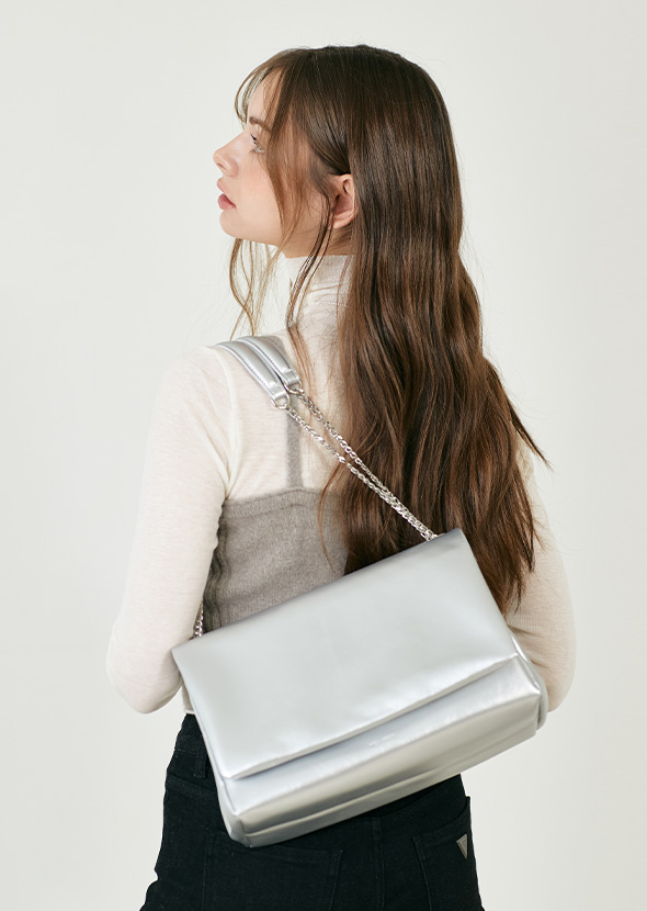 [MCLANEE] Bronn shoulder and cross bag - Silver 