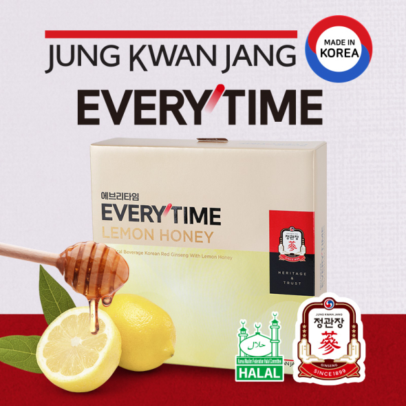  [JUNG KWAN JANG]  เอเวรี่ไทม์ เลม่อน ฮันนี่ (เครื่องดื่มผสมโสม) บรรจุ 30 ซอง