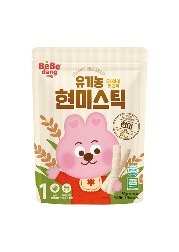 [BEBEDANG] Brown Rice Stick ขนมข้าวกล้องแท่งอบกรอบ ตราเบเบดัง 30g.