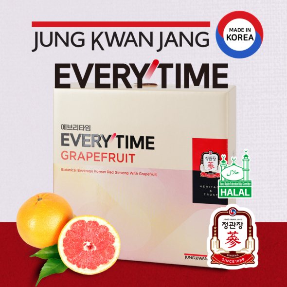 [JUNG KWAN JANG] เอเวรี่ไทม์ เกรฟฟรุต (เครื่องดื่มผสมโสม เกรฟฟรุต และกล้วย) บรรจุ 30 ซอง