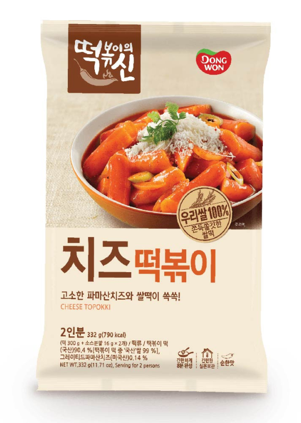[DONGWON] Cheese Topokki ต๊อกป๊อกกิ รสชีส ตราดงวอน (แบบแพ็ก) 332g. 