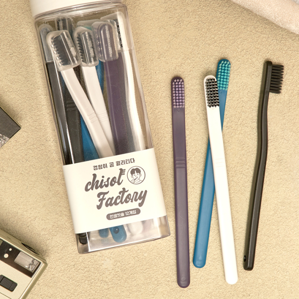 Chisol Factory Life Toothbrush 12P ( soft bristle / dual-layered )