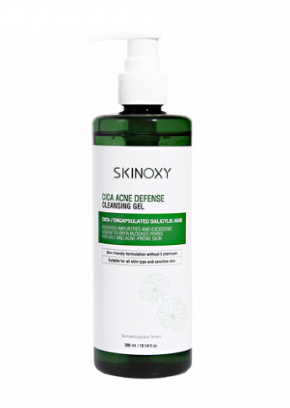 [SKINOXY ] Cica Acne Defense Cleansing Gel 300ml.