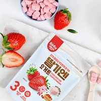 [BEBEDANG] Yogurt Cube Strawberry โยเกิร์ต คิวบ์ โยเกิร์ตอบกรอบ รสสตรอว์เบอร์รี  ตราเบเบดัง 16g.