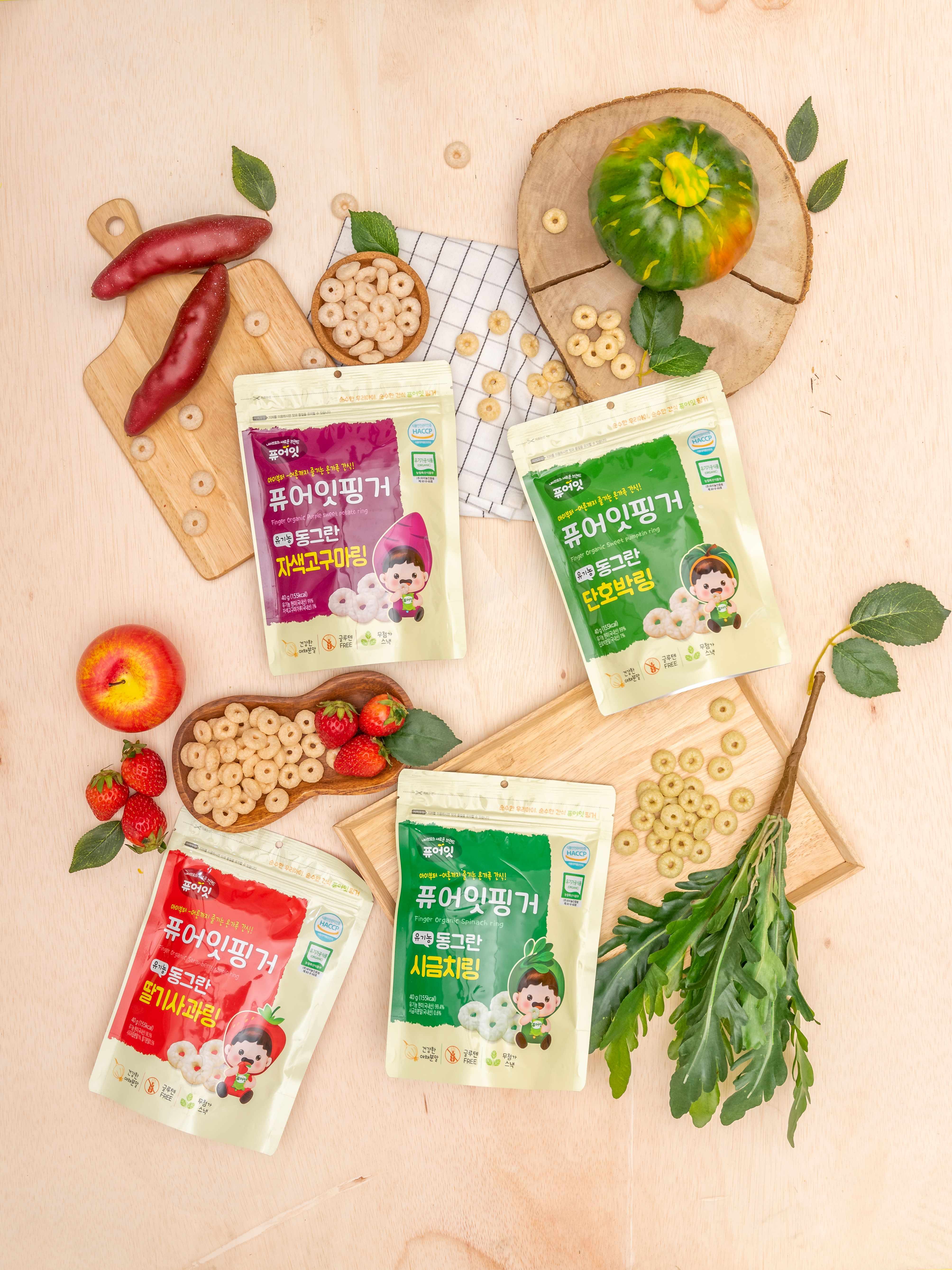 [PURE EAT]  ขนมข้าวกล้องออร์แกนิก (รสผักโขม) 40g.