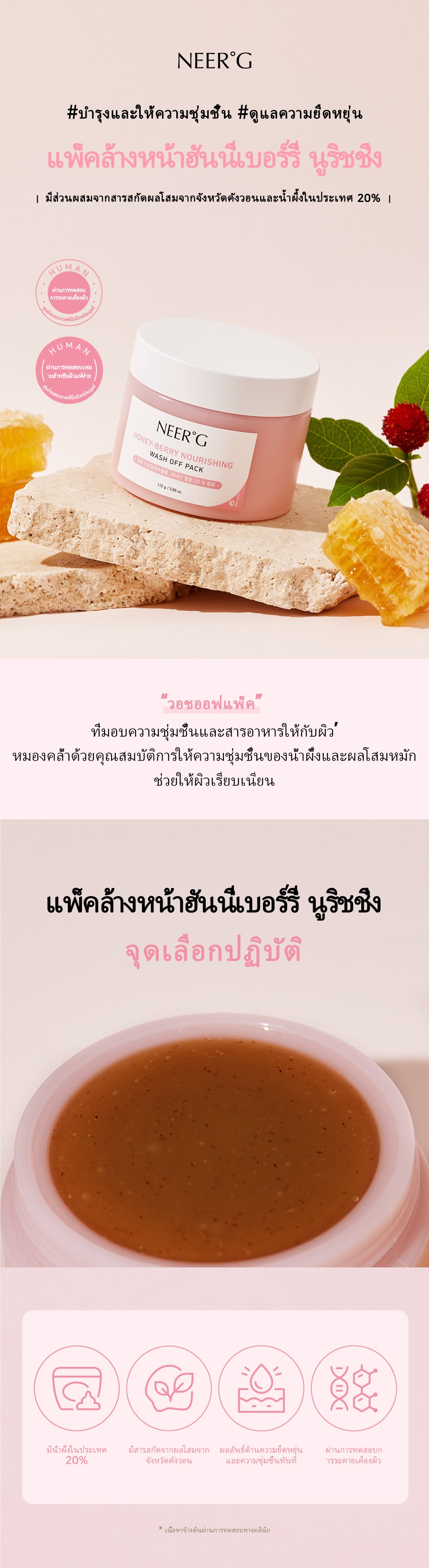 [NEER'G] Honey-Berry Nourishing Wash Off Pack 110g